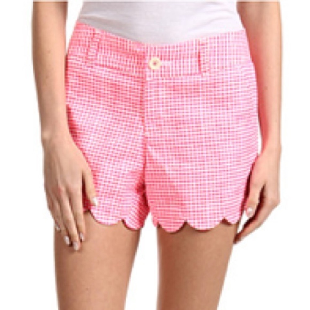 Lilly Pulitzer Pink Gingham Buttercup Shorts SZ 00